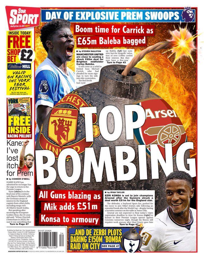 Back page of the Daily Star on 20 August 2026