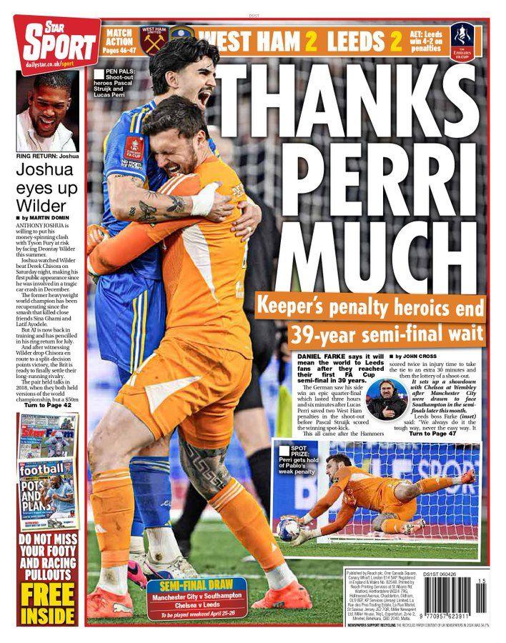 Daily Star back page