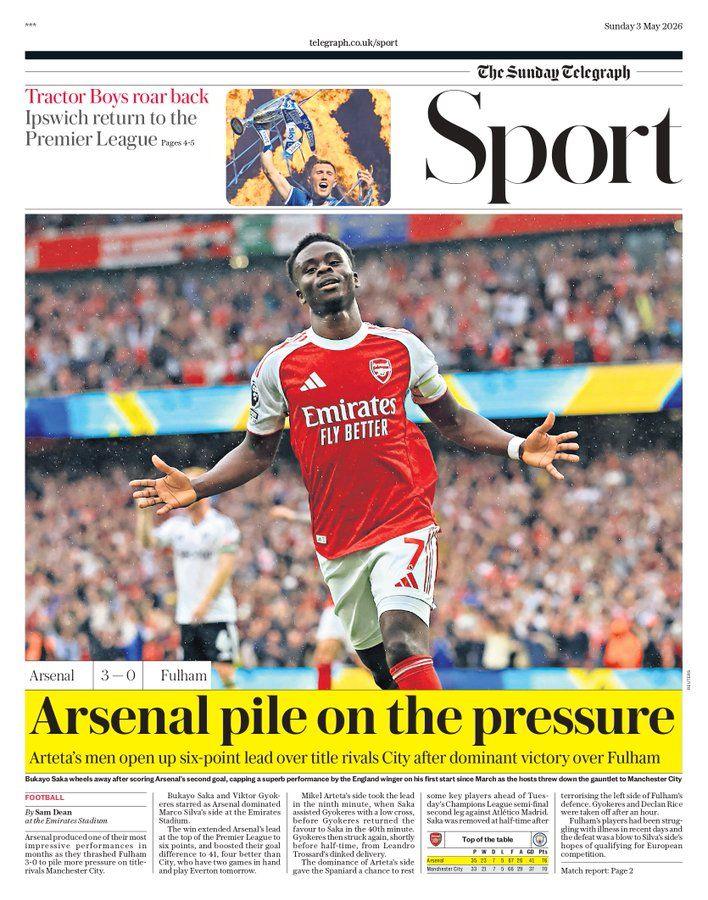Sunday Telegraph back page
