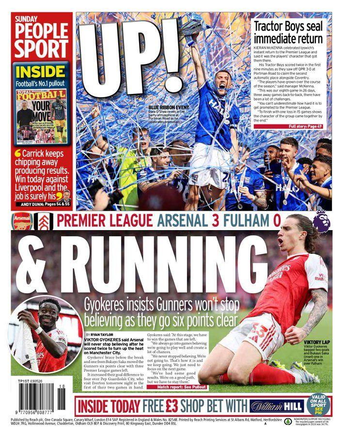 Sunday People back page
