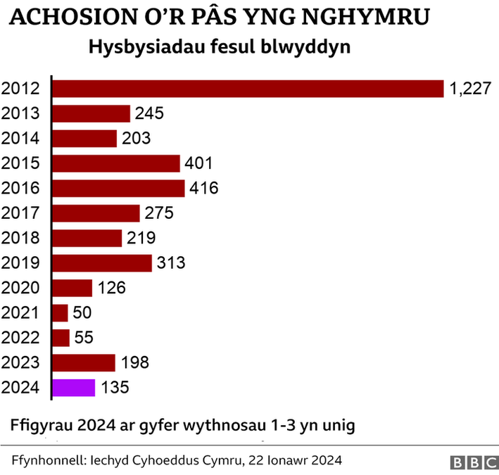 achosion blynyddol