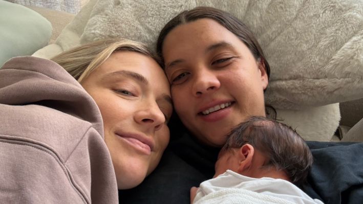 Kristie Mewis, Sam Kerr and Jagger Mewis-Kerr