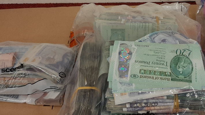 Cash seized by police