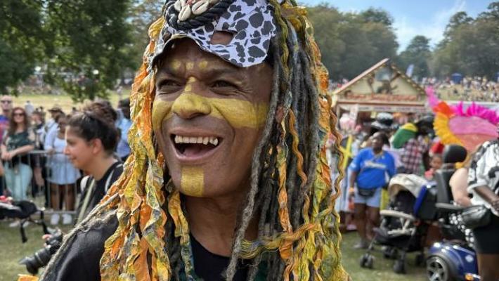 Brazilian drummer and dancer Claudio Kron, 54, at Leeds Carnival 2025