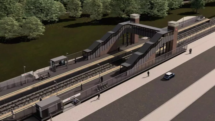 An artist impression of the new station bridge