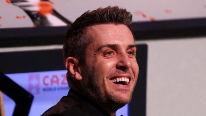 Mark Selby smiles after his 147 at the Crucible Theatre in the 2023 World Championship final