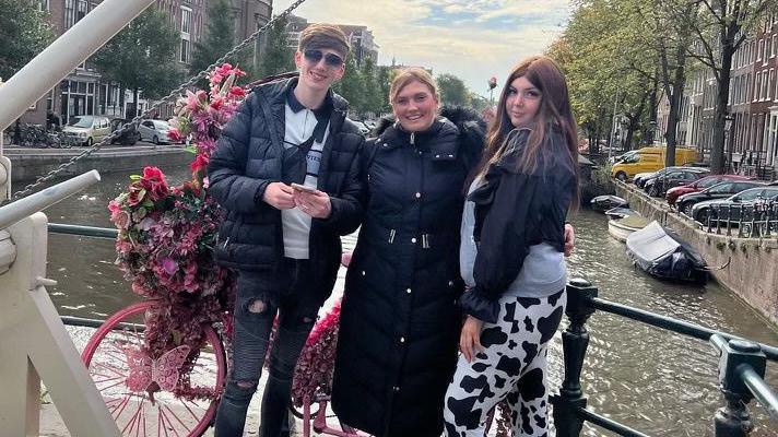 Liam, Jenny and Leah Smith on holiday 