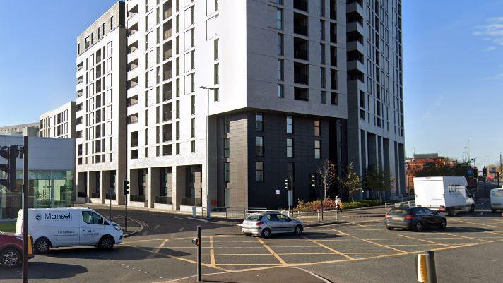 A general view showing the junction of Water Street from the A57 in Manchester city centre