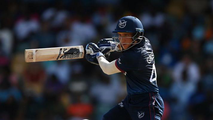 Namibia's Zane Green batting