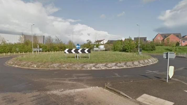 A roundabout on John Clark Way in Rushden