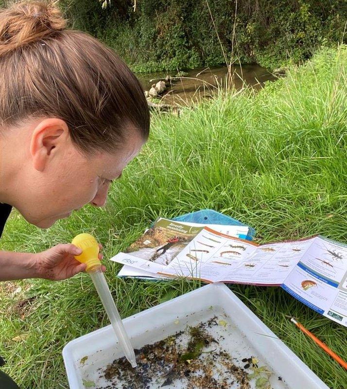 Dr Liz Mattison inspects one of the first samples