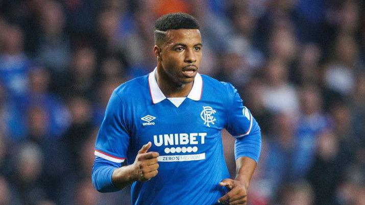 Hamza Igamane in action for Rangers 