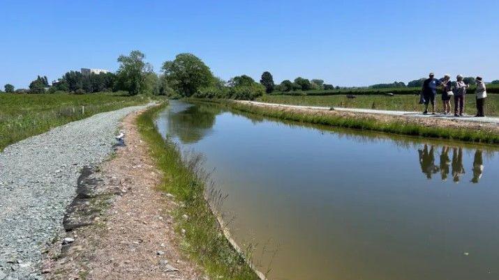 Section of canal on a sunny day