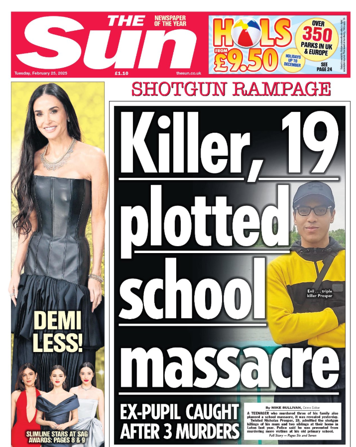 The Sun front page