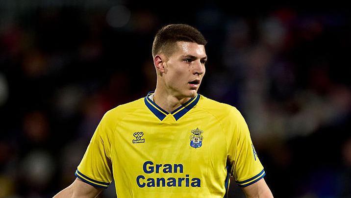Milos Lukovic playing for Spanish side Las Palmas