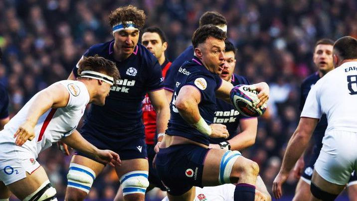 Jack Dempsey and Jamie Ritchie in action against England