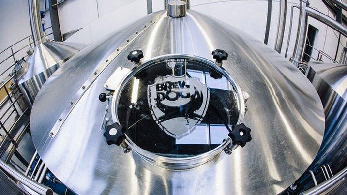 Brewery equipment at BrewDog's Ellon facility