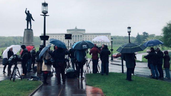 Press gathering at Stormont