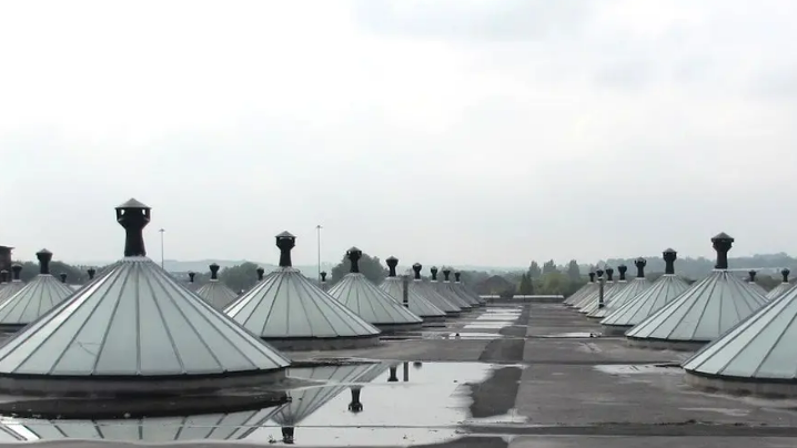 The roof of Temple Works in Leeds 