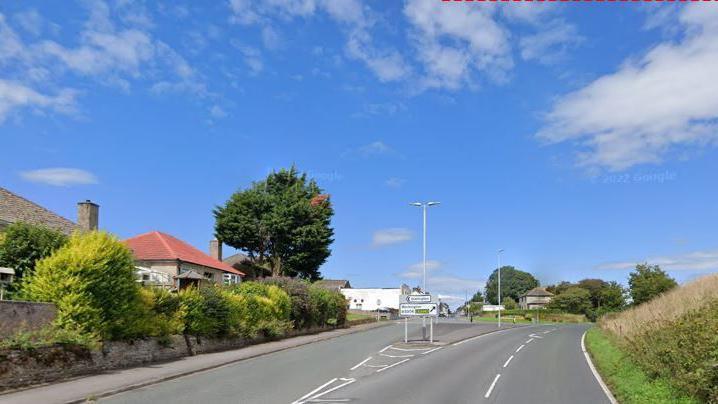 A general view of the road into Distington