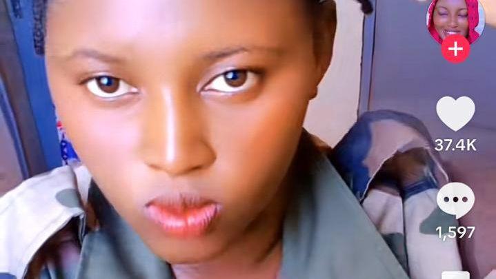 A close-up photo of Mariam Cissé. She is wearing a military uniform