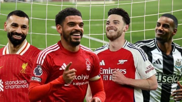Mo Salah, Morgan Gibbs-White, Declan Rice, Alexander Isak