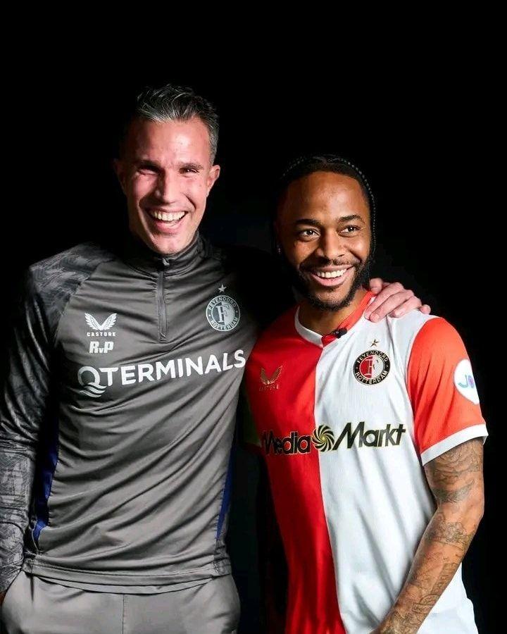 Sterling and new manager Robin van Persie.