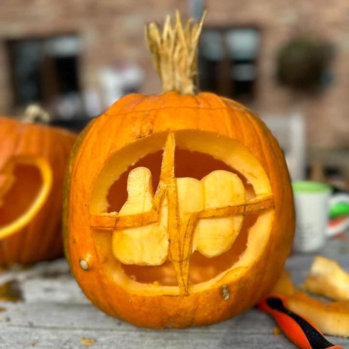 Another carved pumpkin design