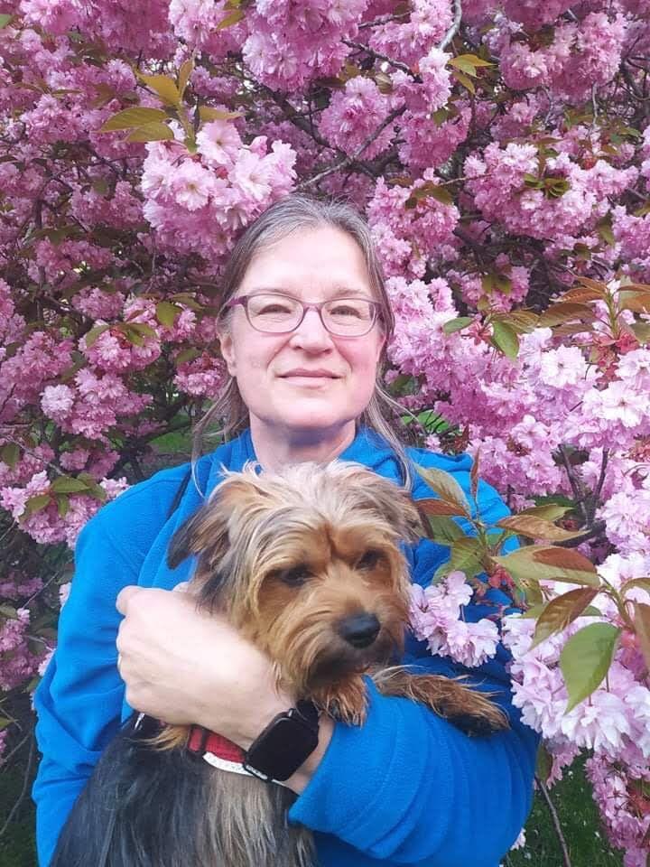 Iva Safrova with her daughter's dog