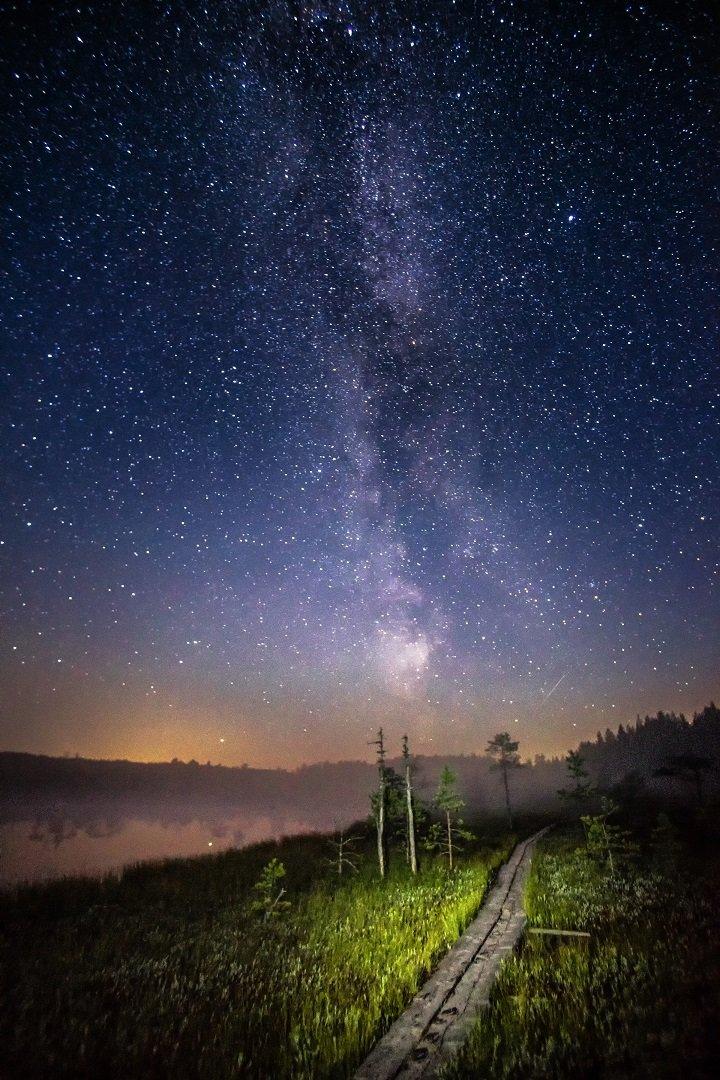 the night sky over Finland