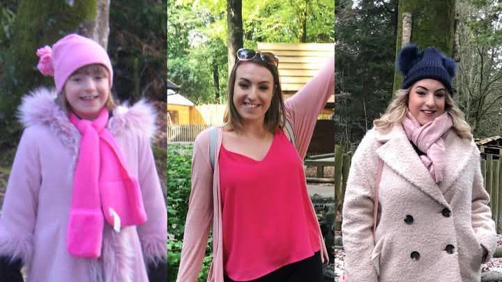 Bethan yn blentyn (chwith) ac yna fel oedolyn