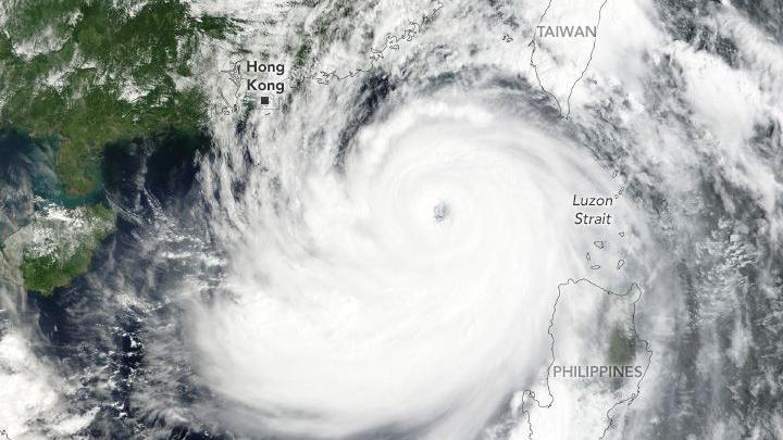 Typhoon Ragasa as seen from space