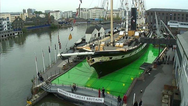 ss Great Britain surrounded by jelly