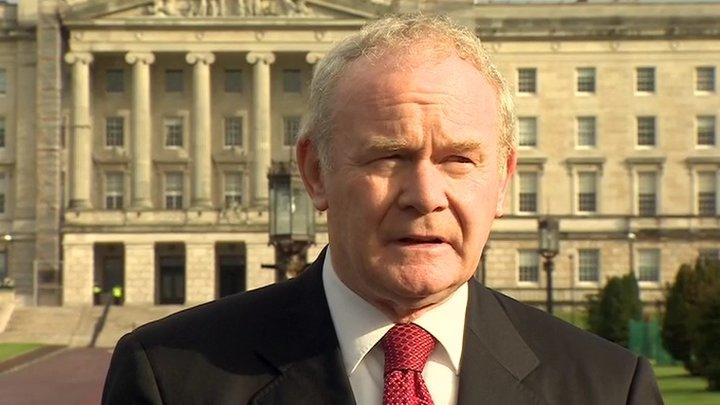 Mr McGuiness was speaking to the media before heading into the political talks