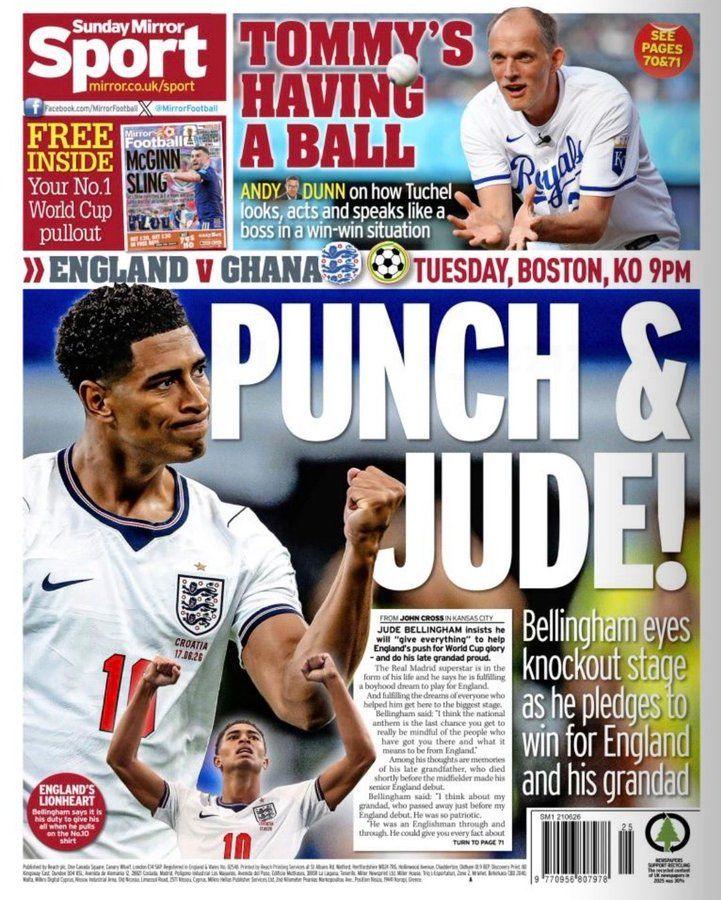 Back page of the Sunday Mirror on 21 June 2026
