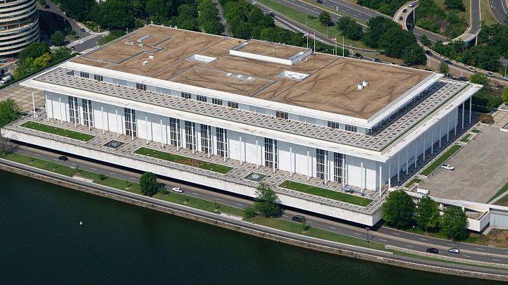 Aerial shot of the Kennedy Center