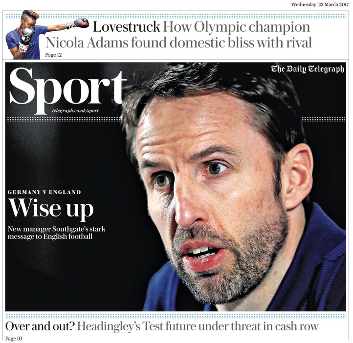 Telegraph sport section