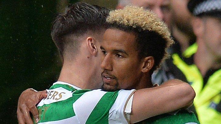 Celtic attacker Scott Sinclair (right)