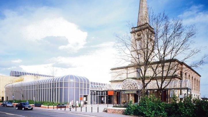 A street view image of St Georges Sainsbury's store from 1988