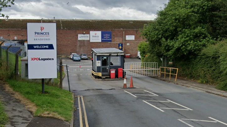 A shot of the entrance to the factory in Weaverthorpe Road in Bradford