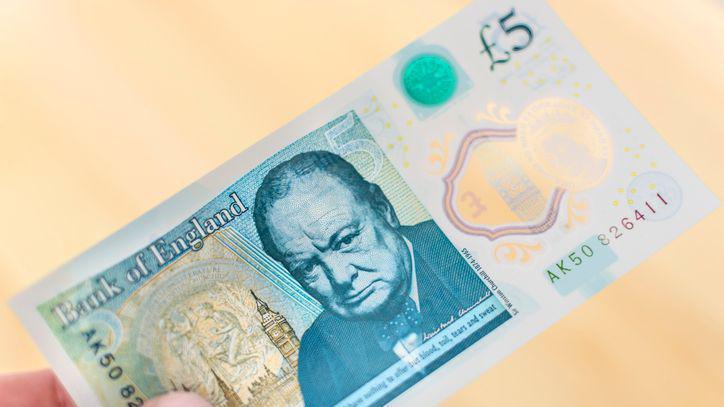Sir Winston Churchill on the £5 note.