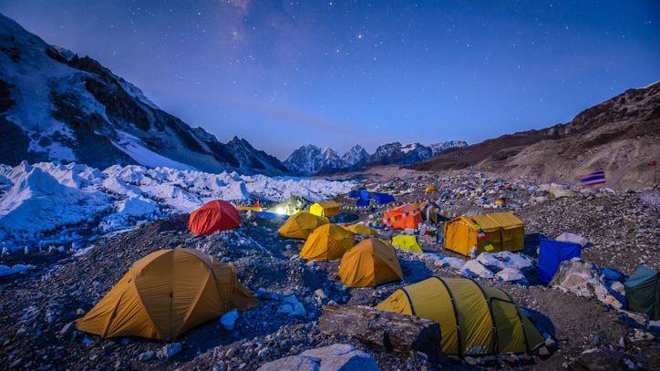 Tents at Everest base camp.