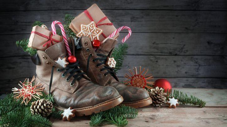 Shoes filled with goodies.