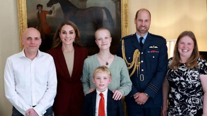 Liz Hatton, pictured with the Prince and Princess of Wales