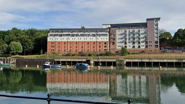 Bonners Raff apartment complex, Sunderland as seen from across the river