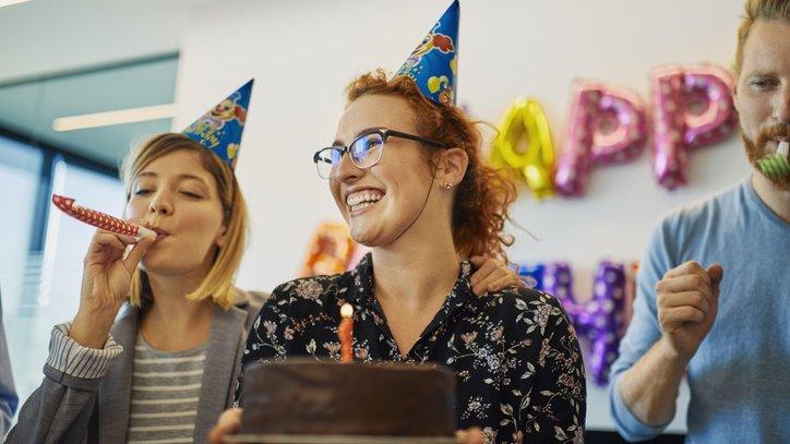 Cake at an office