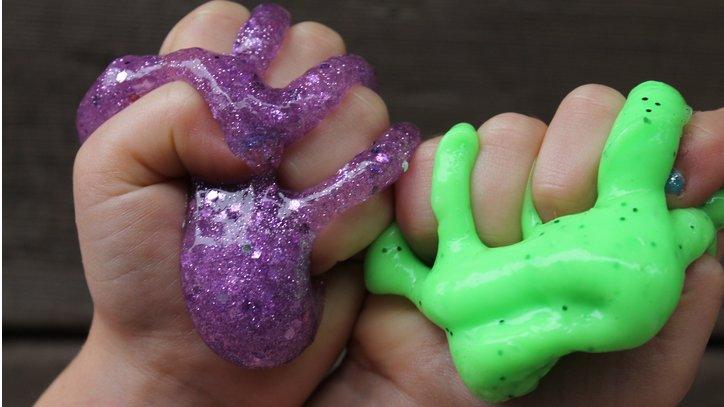 Slime in a hand