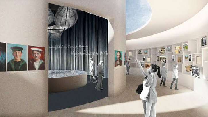 Ìomhaigh neach-ealain air cò ris a dh'fhaodadh Ionad an Iolaire a bhith coltach