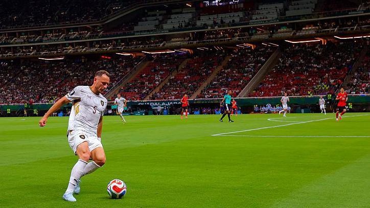 Czech Republic defender Vladimir Coufal controls the ball during his country's 2026 World Cup game against South Korea in Guadalajara