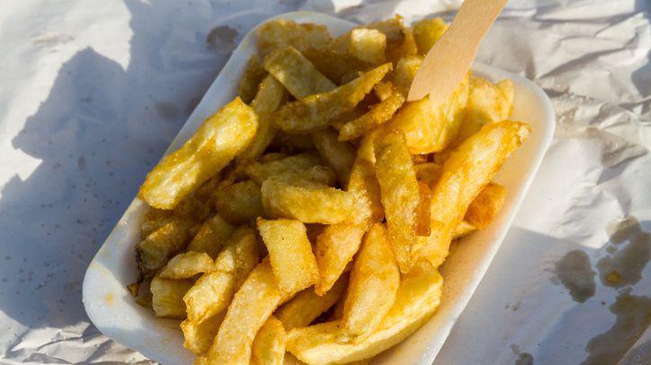 Portion of chips from the chip shop